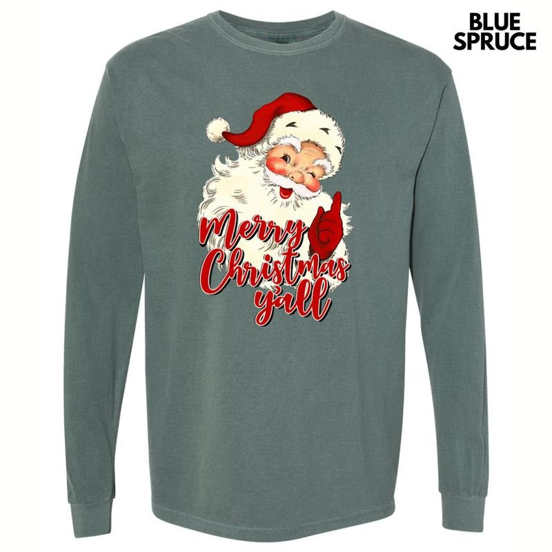 Merry Y'All Long Sleeve Comfort Colors T-Shirts, Hoodie, Sweatshirt - T-Shirt, Sweatshirt, Hoodie