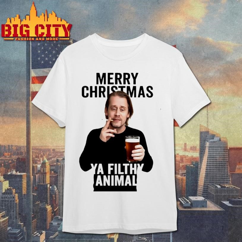 Merry Christmas Ya Filthy Animal Christmas Shirt Unisex T-shirt, Sweatshirt, Hoodie, Long Sleeve Tee - T-Shirt, Sweatshirt, Hoodie