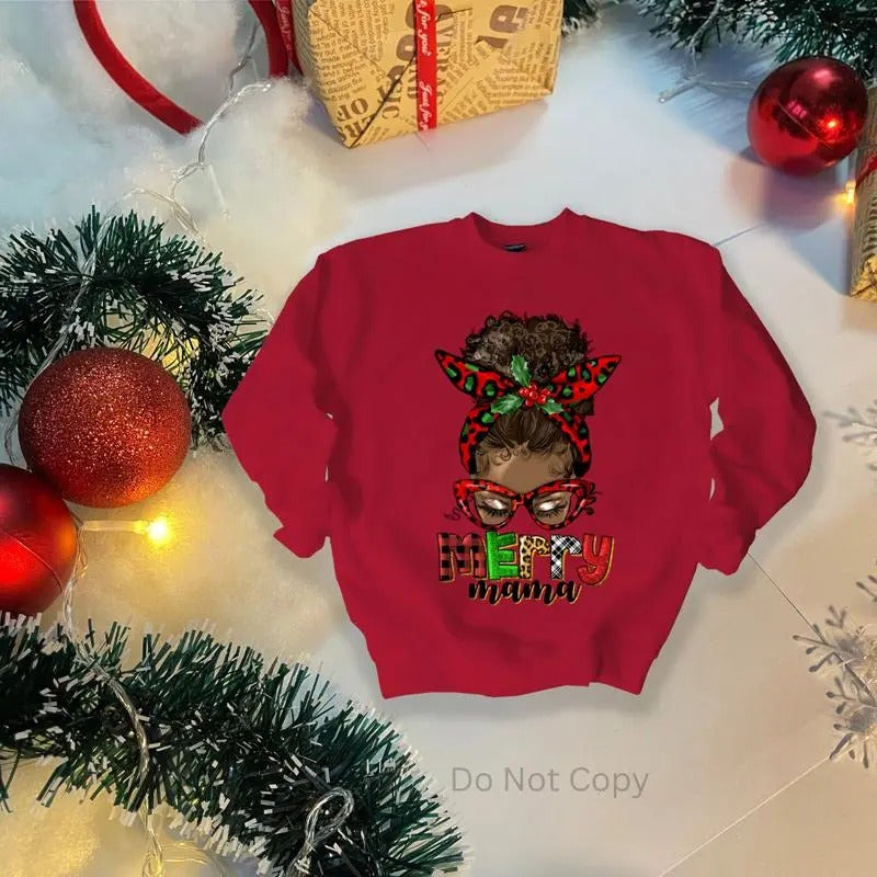Merry Mama DTF Transfer ONLY This Is NOT T-Shirts, Hoodie, Sweatshirt - T-Shirt, Sweatshirt, Hoodie