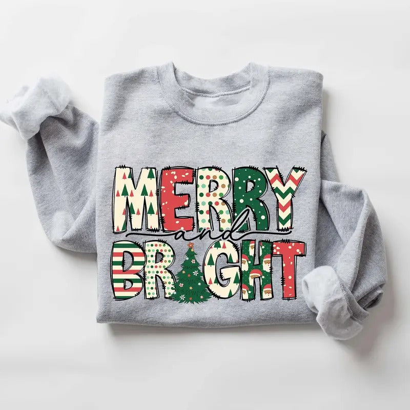 Merry Bright Family Merry Sweatshirtstyle{N002}2 T-Shirts, Hoodie, Sweatshirt - T-Shirt, Sweatshirt, Hoodie