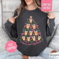 Merry Caffeinated Comfort Colors Coffee Lover T-Shirts, Hoodie, Sweatshirt - T-Shirt, Sweatshirt, Hoodie