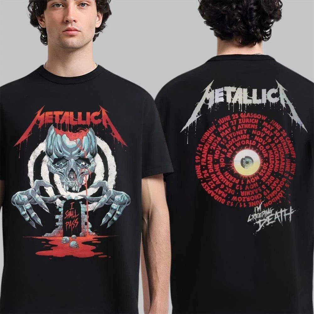 Metallica M72 World Tour 2025 2026 Creeping Death Creeping Tour Two Sided Tee - T-Shirt, Sweatshirt, Hoodie