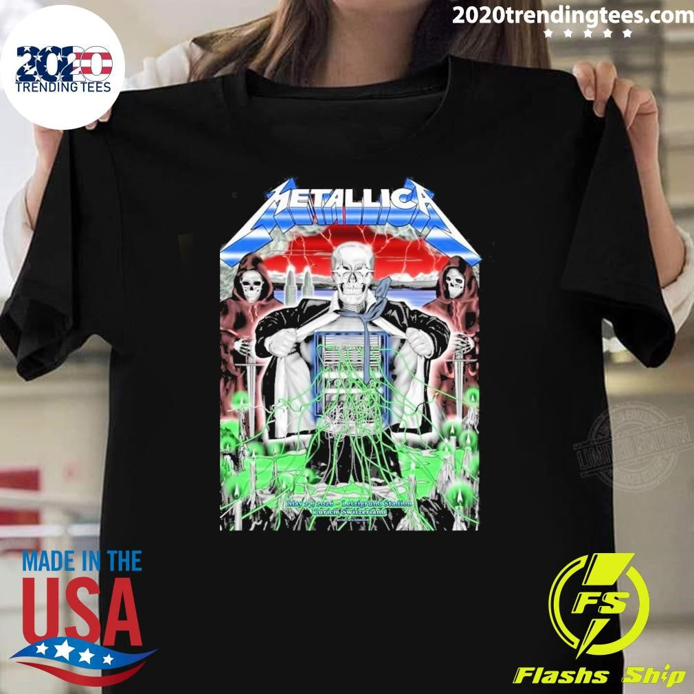 Metallica M72 Zrich Pop-Up May 27 2026 Art by Luca Schenardi Shirt Unisex T-shirt, Sweatshirt, Hoodie, Long Sleeve Tee - T-Shirt, Sweatshirt, Hoodie