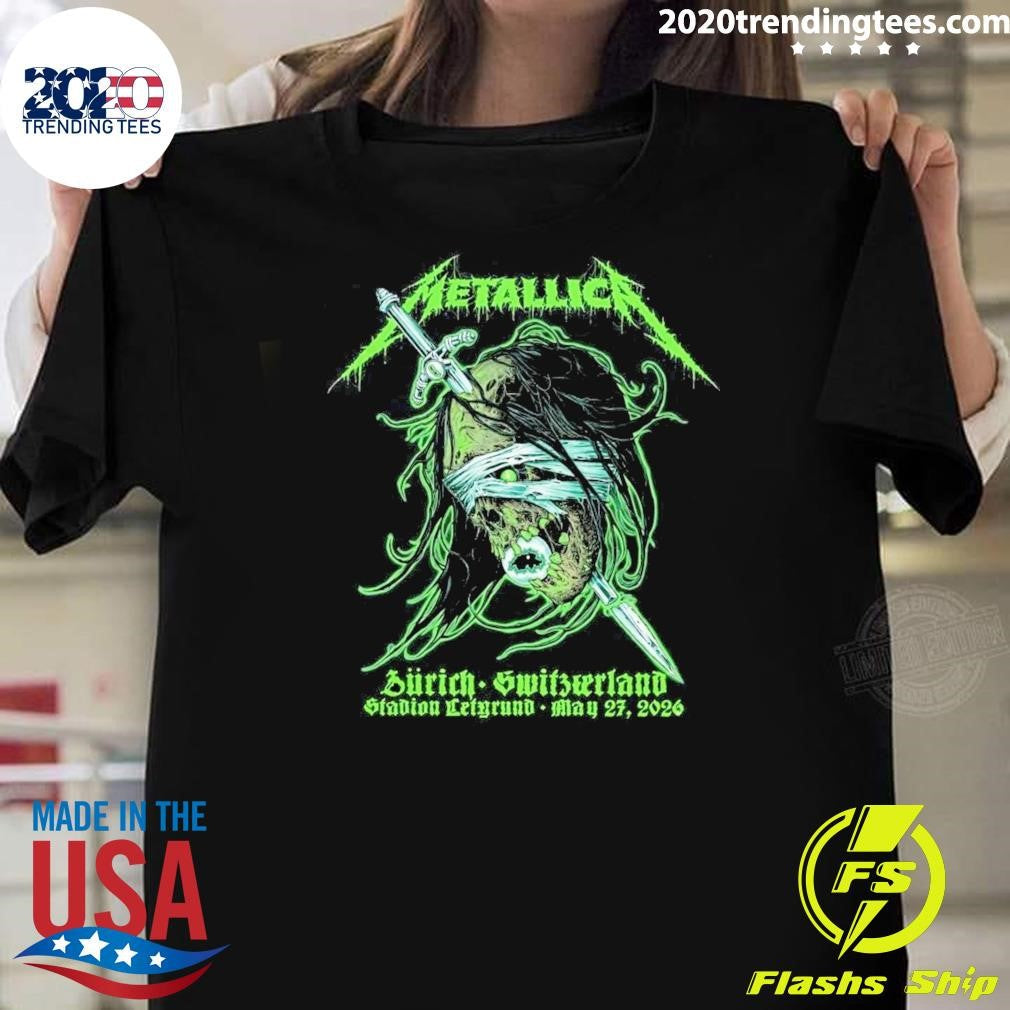 Metallica Zurich Switzerland At Stadion Letzigrund On May 27 2026 Art By Mark Richards Shirt - T-Shirt, Sweatshirt, Hoodie