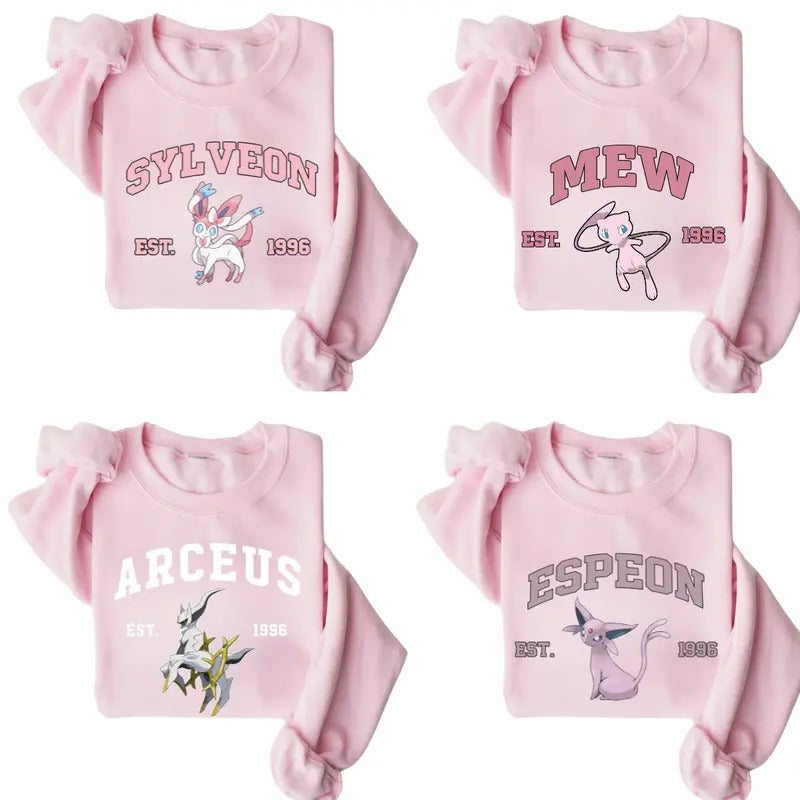 Mew Sylveon Espeon Arceus PK Characters Anime Shirt Anime Anime Lover Casual Menswear T-Shirts, Hoodie, Sweatshirt - T-Shirt, Sweatshirt, Hoodie