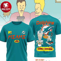 Miami Dolphins Beavis And Butt-Head 2025 Two Sided Shirt Unisex T-shirt, Sweatshirt, Hoodie, Long Sleeve Tee - T-Shirt, Sweatshirt, Hoodie