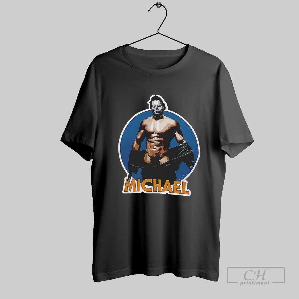 Michael Myers Naked Abs Halloween T Shirt Unisex T-shirt, Sweatshirt, Hoodie, Long Sleeve Tee - T-Shirt, Sweatshirt, Hoodie