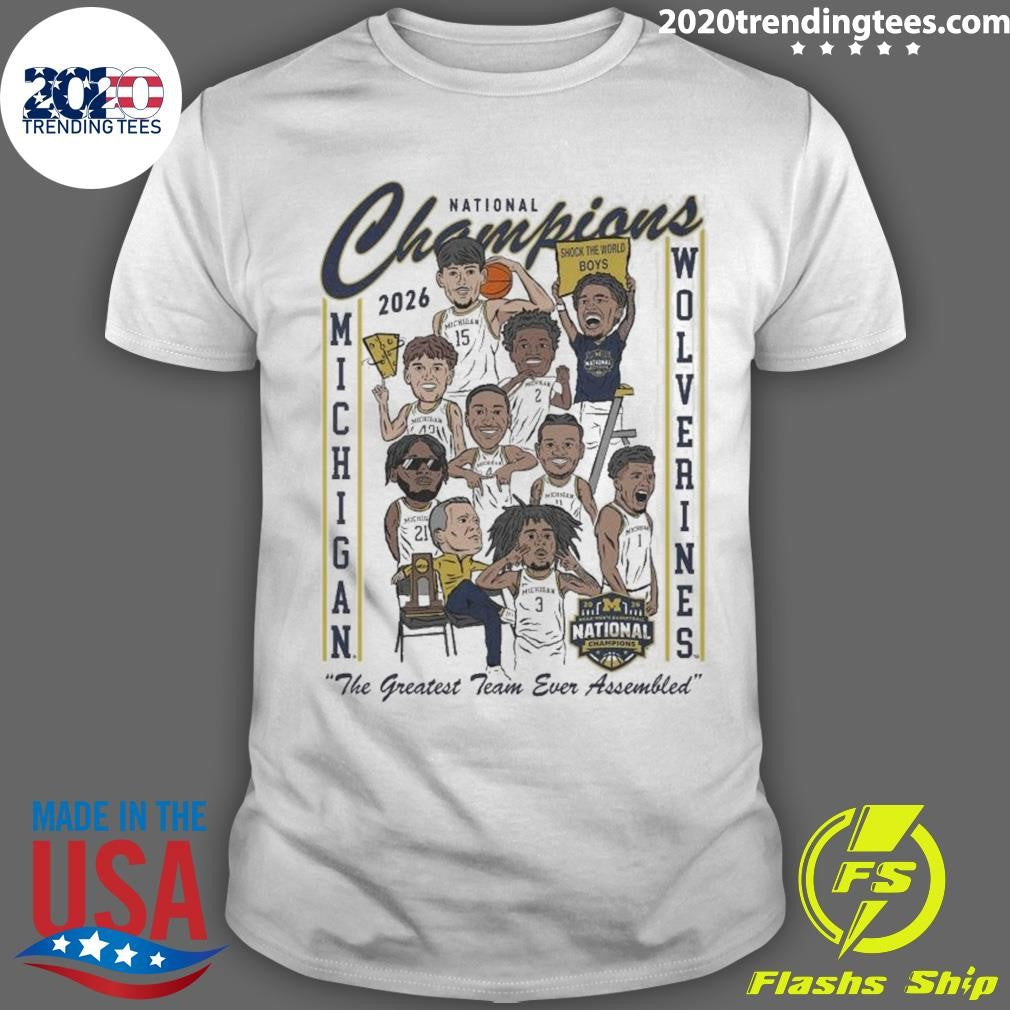 Michigan 2026 Mens Basketball National Champions Cartoon Team Shirt Unisex T-shirt, Sweatshirt, Hoodie, Long Sleeve Tee - T-Shirt, Sweatshirt, Hoodie