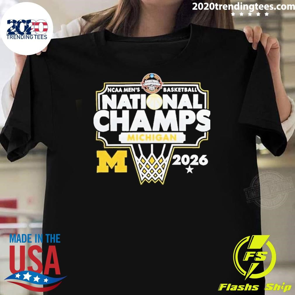 Michigan Wolverines 2026 Ncaa Mens Basketball National Champions Shirt Unisex T-shirt, Sweatshirt, Hoodie, Long Sleeve Tee - T-Shirt, Sweatshirt, Hoodie