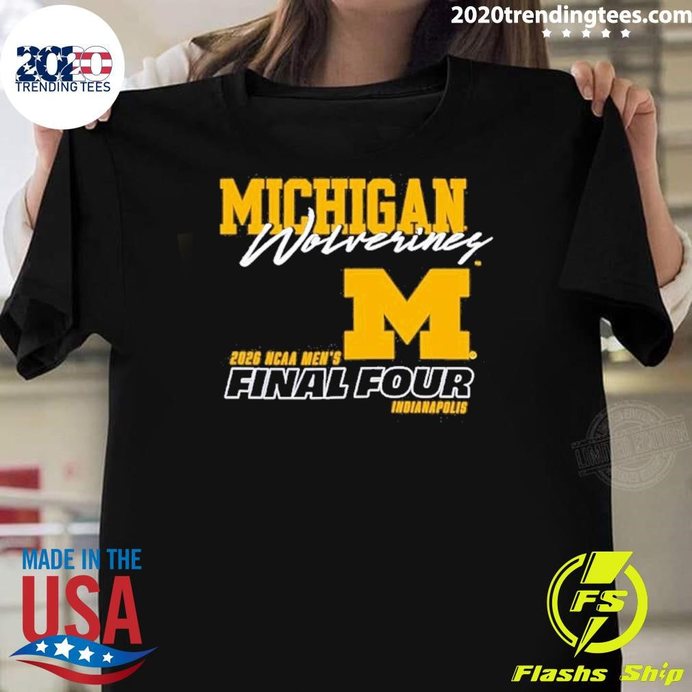 Michigan Wolverines 2026 Ncaa Mens Final Four Retro Shirt Unisex T-shirt, Sweatshirt, Hoodie, Long Sleeve Tee - T-Shirt, Sweatshirt, Hoodie