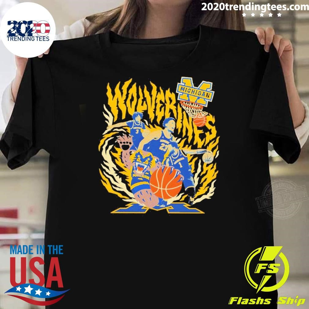 Michigan Wolverines Basketball Players Bear Mascot Ncaa Final Four 2026 Shirt Unisex T-shirt, Sweatshirt, Hoodie, Long Sleeve Tee - T-Shirt, Sweatshirt, Hoodie