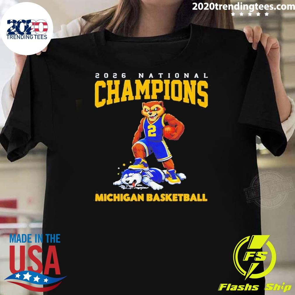 Michigan Wolverines Defeat Uconn Huskies Basketball 2026 National Champions Ncaa Shirt Unisex T-shirt, Sweatshirt, Hoodie, Long Sleeve Tee - T-Shirt, Sweatshirt, Hoodie