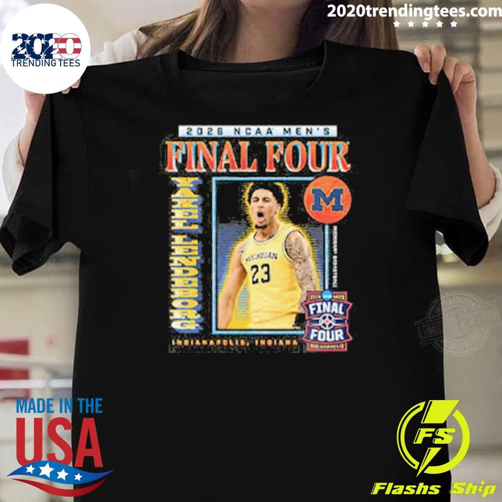 Michigan Wolverines Mens Basketball Campus Ink Yaxel Lendeborg Final Four Shirt Unisex T-shirt, Sweatshirt, Hoodie, Long Sleeve Tee - T-Shirt, Sweatshirt, Hoodie
