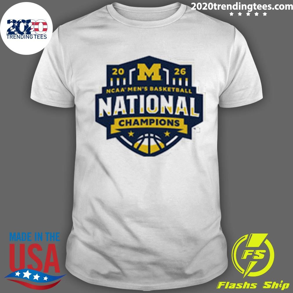 Michigan Wolverines Mens Basketball National Champions Maize Logo Shirt Unisex T-shirt, Sweatshirt, Hoodie, Long Sleeve Tee - T-Shirt, Sweatshirt, Hoodie