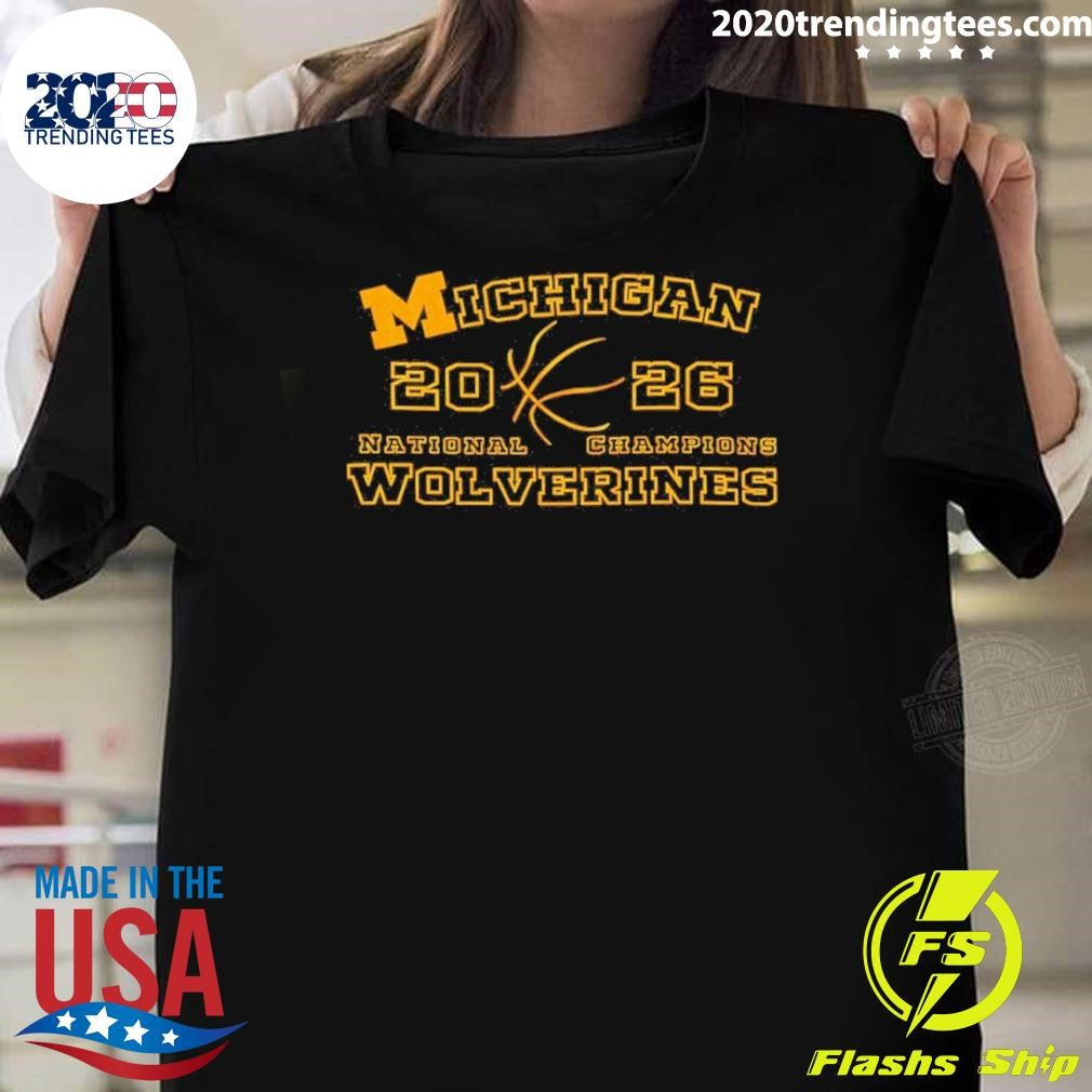 Michigan Wolverines National Champions Basketball 2026 Shirt Unisex T-shirt, Sweatshirt, Hoodie, Long Sleeve Tee - T-Shirt, Sweatshirt, Hoodie