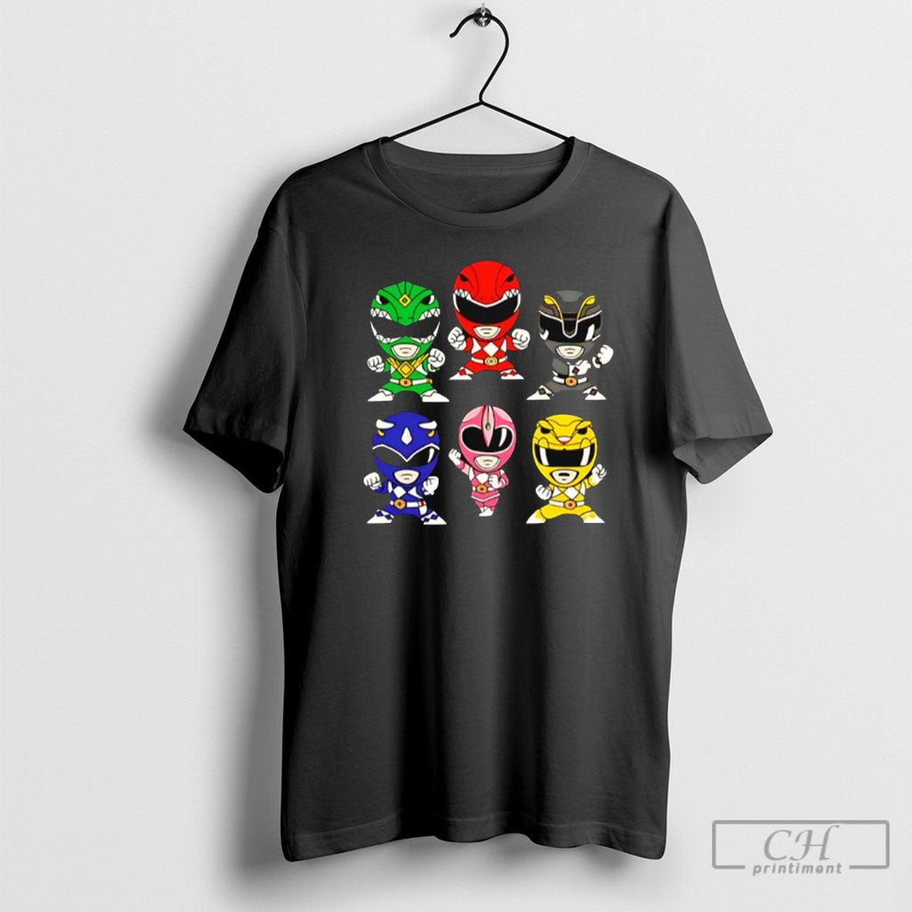 Mighty Morphin Power Rangers Chibi Unisex T-shirt, Sweatshirt, Hoodie, Long Sleeve Tee - T-Shirt, Sweatshirt, Hoodie