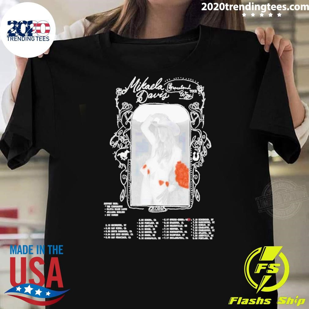 Mikaela Davis Tour Graceland Way 2026 Poster shirt Unisex T-shirt, Sweatshirt, Hoodie, Long Sleeve Tee - T-Shirt, Sweatshirt, Hoodie