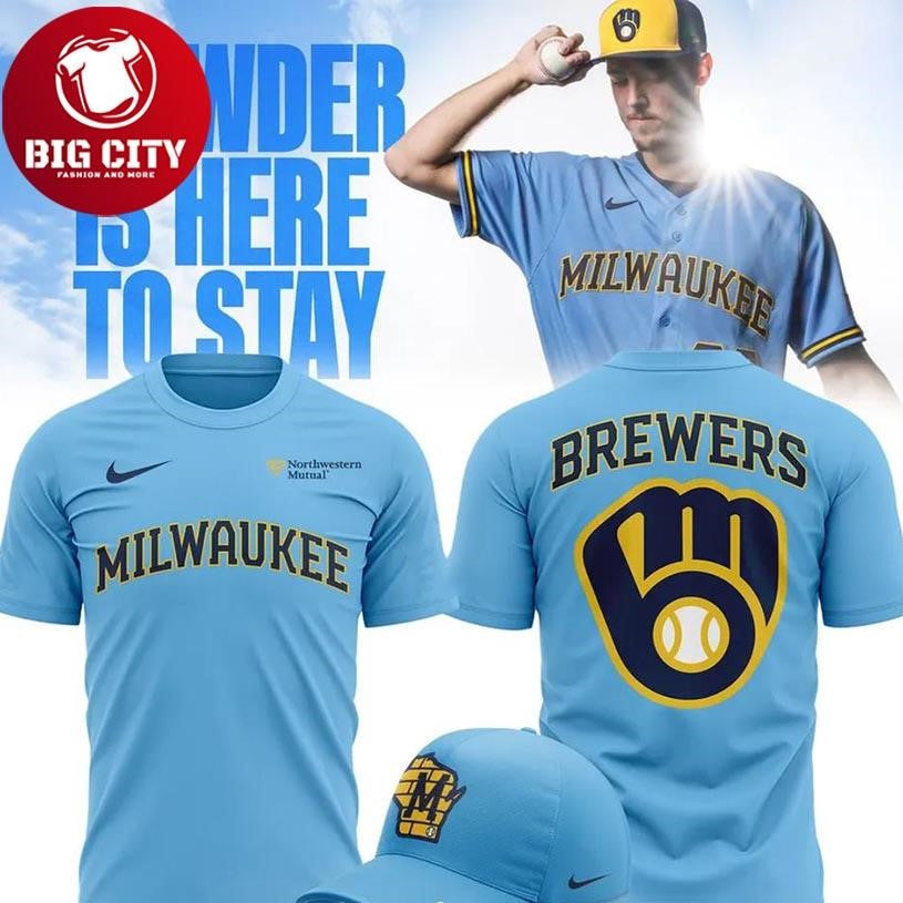 Milwaukee Brewers 2025 Powder Blue Two Sided Shirt Unisex T-shirt, Sweatshirt, Hoodie, Long Sleeve Tee - T-Shirt, Sweatshirt, Hoodie
