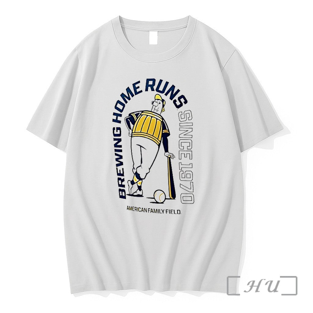 Milwaukee Brewers Brewing Home Runs American Family Field Since 1970 Tshirts Sweater Unisex T-shirt, Sweatshirt, Hoodie, Long Sleeve Tee - T-Shirt, Sweatshirt, Hoodie