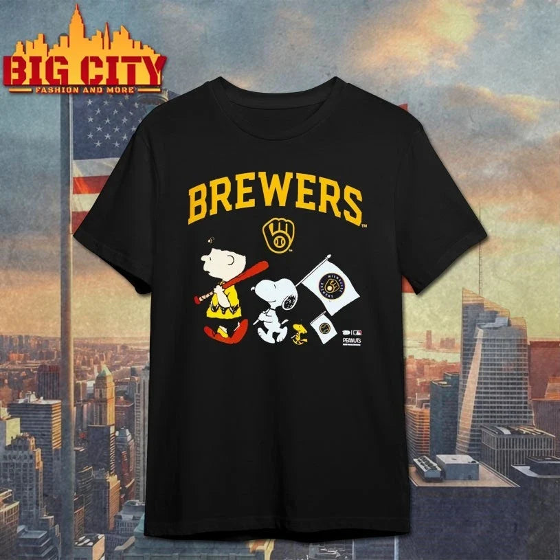 Milwaukee Brewers Toddler Peanuts Flag shirt Unisex T-shirt, Sweatshirt, Hoodie, Long Sleeve Tee - T-Shirt, Sweatshirt, Hoodie
