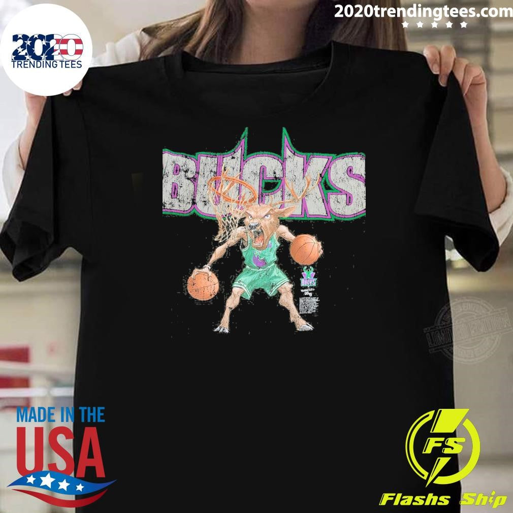 Milwaukee Bucks Mitchell & Ness x LRG Wild Art Shirt Unisex T-shirt, Sweatshirt, Hoodie, Long Sleeve Tee - T-Shirt, Sweatshirt, Hoodie