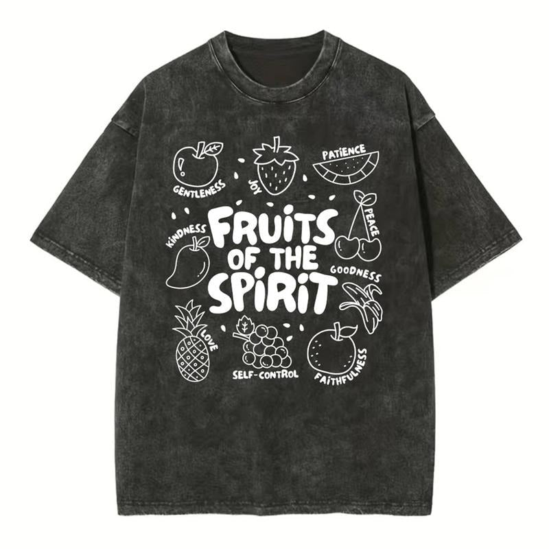 [ Mineral Wash ] 1 Fruit Spirit Christian Washed Shirt Jesus Washed Shirt T-Shirts, Hoodie, Sweatshirt - T-Shirt, Sweatshirt, Hoodie