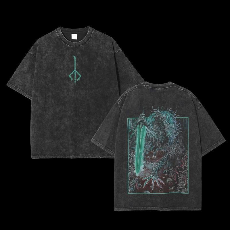 [ Mineral Wash ] Bloodborne Ludwig Accursed Holy Blade Grim Double Printed Washed Lightweight Cotton Game Fan Streetwear T-Shirts, Hoodie, Sweatshirt - T-Shirt, Sweatshirt, Hoodie