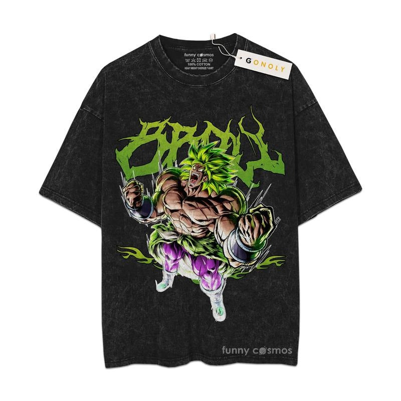 [ Mineral Wash ] Broly Legendary Dbz Fan Anime Shirt Washed Shirt T-Shirts, Hoodie, Sweatshirt - T-Shirt, Sweatshirt, Hoodie