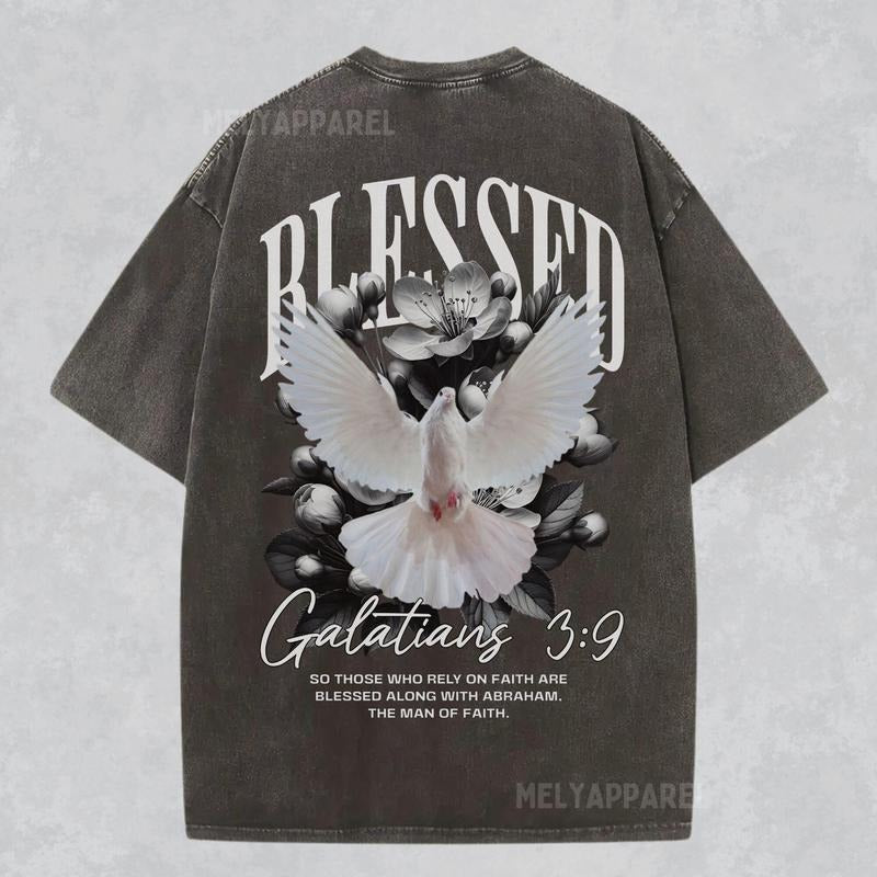 [ Mineral Wash ] Christian Shirt Blessed Jesus Faith Streetwear Religious Washed Him Her Bible Verse T-Shirts, Hoodie, Sweatshirt - T-Shirt, Sweatshirt, Hoodie
