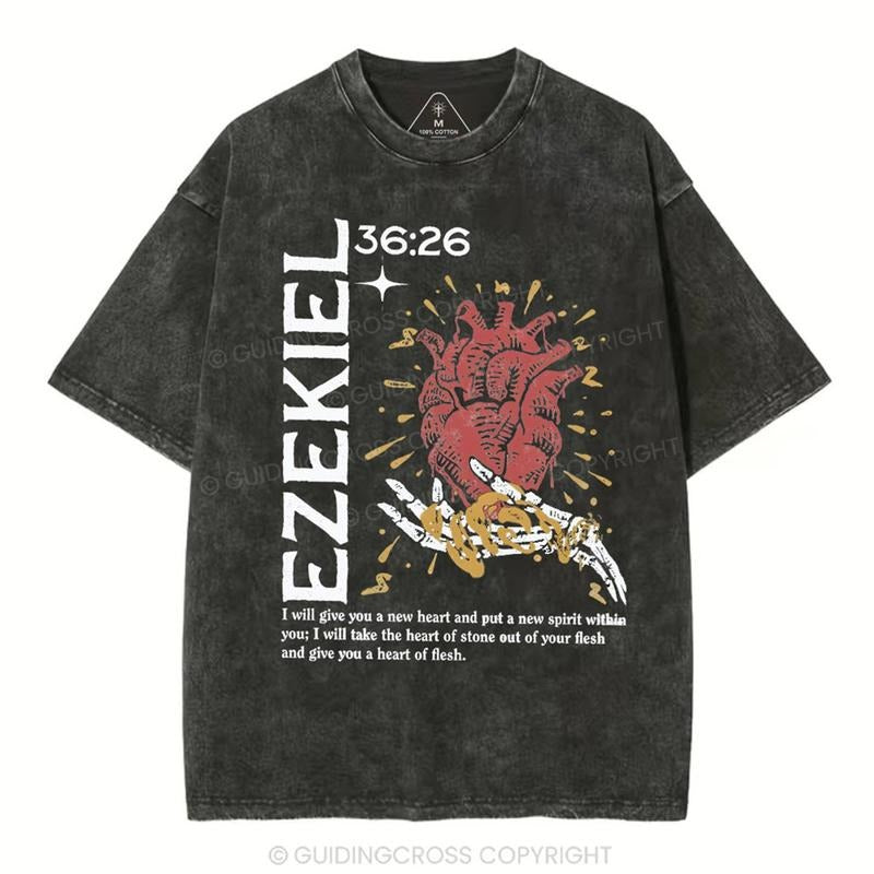 [ Mineral Wash ] Ezekiel Christian 36:26 Washed Jesus Washed Shirt T-Shirts, Hoodie, Sweatshirt - T-Shirt, Sweatshirt, Hoodie