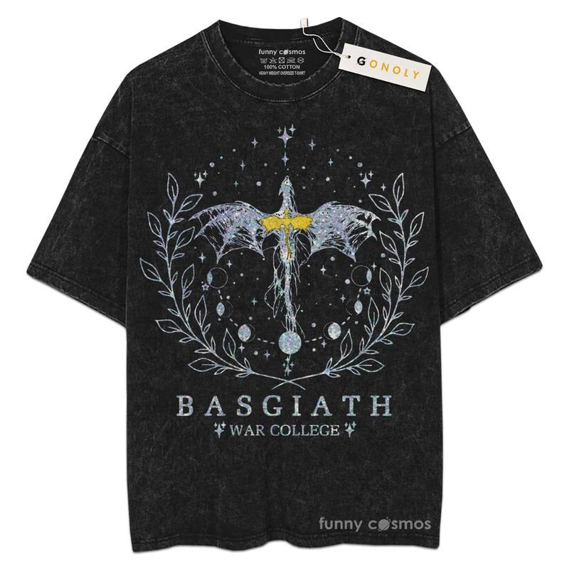 [ Mineral Wash ] Fourth Wing Basgiath War College Bookish Fans Lover Book Bookish Washed Shirt T-Shirts, Hoodie, Sweatshirt - T-Shirt, Sweatshirt, Hoodie