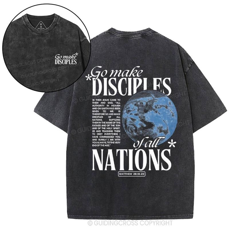 [ Mineral Wash ] Go Make Disciples Christian Washed Shirt Jesus Washed Shirt T-Shirts, Hoodie, Sweatshirt - T-Shirt, Sweatshirt, Hoodie