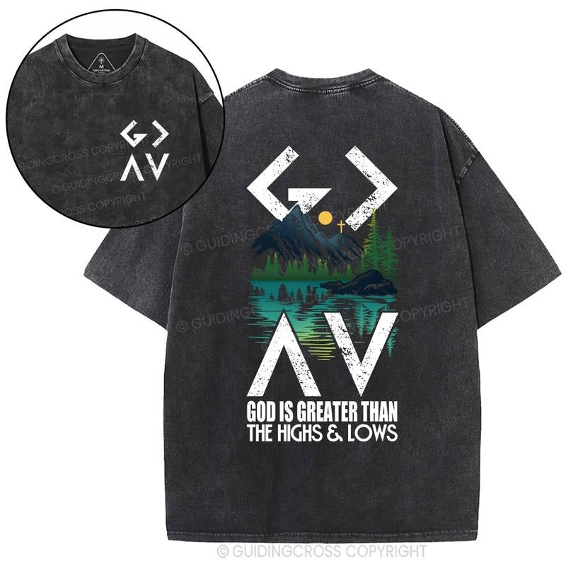 [ Mineral Wash ] God Is Greater Than Highs Lows Christian Washed Shirt Jesus Washed Shirt T-Shirts, Hoodie, Sweatshirt - T-Shirt, Sweatshirt, Hoodie