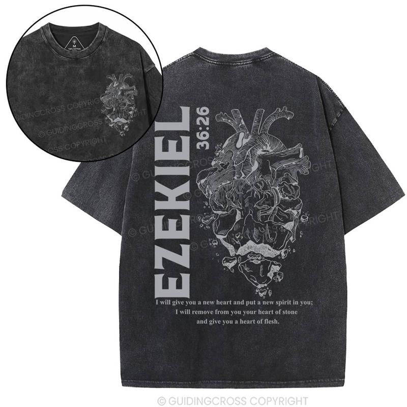 [ Mineral Wash ] I Will Give You New Heart Put New Spirit Christian Washed Jesus Washed Shirt T-Shirts, Hoodie, Sweatshirt - T-Shirt, Sweatshirt, Hoodie
