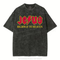 [ Mineral Wash ] Jesus Highway Heaven Christian Washed Jesus Washed Shirt T-Shirts, Hoodie, Sweatshirt - T-Shirt, Sweatshirt, Hoodie