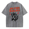 [ Mineral Wash ] Jesus Rocks Christian Washed Shirt Jesus Washed Shirt T-Shirts, Hoodie, Sweatshirt - T-Shirt, Sweatshirt, Hoodie