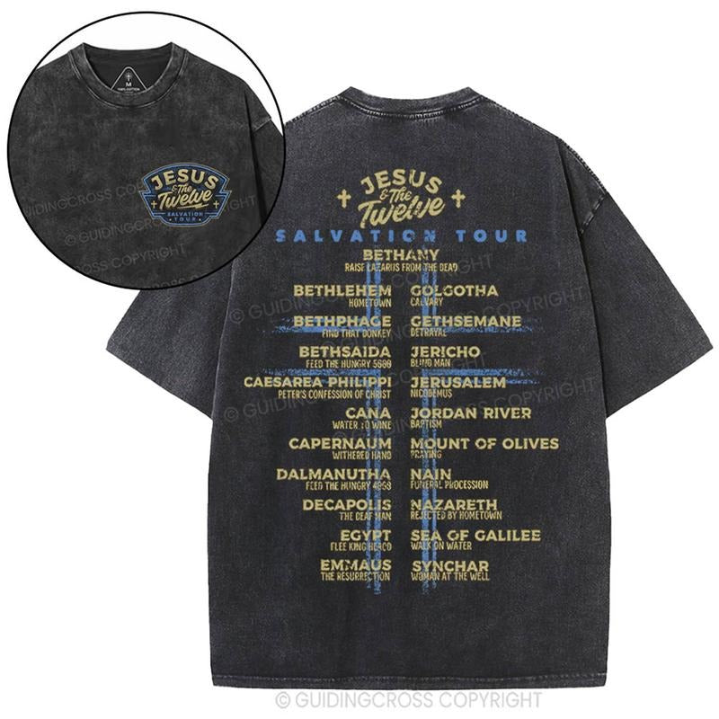 [ Mineral Wash ] Jesus Salvation Tour Chrsitian Washed Shirt Jesus Washed Shirt T-Shirts, Hoodie, Sweatshirt - T-Shirt, Sweatshirt, Hoodie