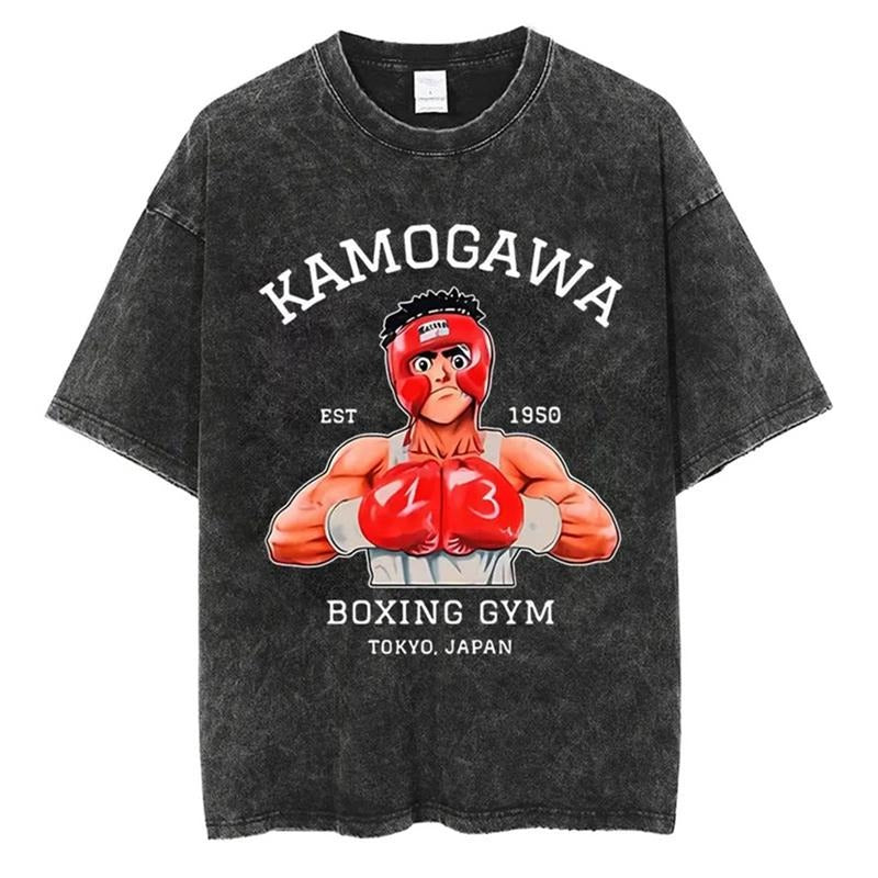 [ Mineral Wash ] Kamogawa Boxing Gym Vintage Anime Fan Lovers Streetwear & Washed Gym Shirt T-Shirts, Hoodie, Sweatshirt - T-Shirt, Sweatshirt, Hoodie