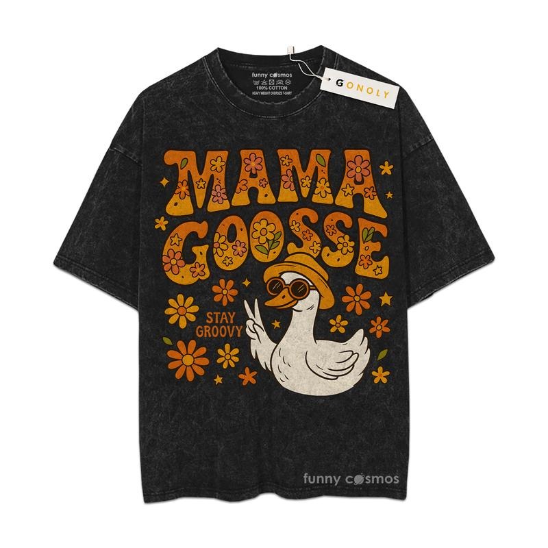 [ Mineral Wash ] Mama Goosse Mom Mom Life Washed T-Shirts, Hoodie, Sweatshirt - T-Shirt, Sweatshirt, Hoodie