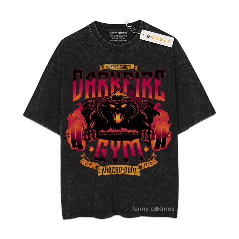 [ Mineral Wash ] Retro Funny Darkfire Gym Anime Fan Lovers Streetwear & Washed Gym Shirt T-Shirts, Hoodie, Sweatshirt - T-Shirt, Sweatshirt, Hoodie