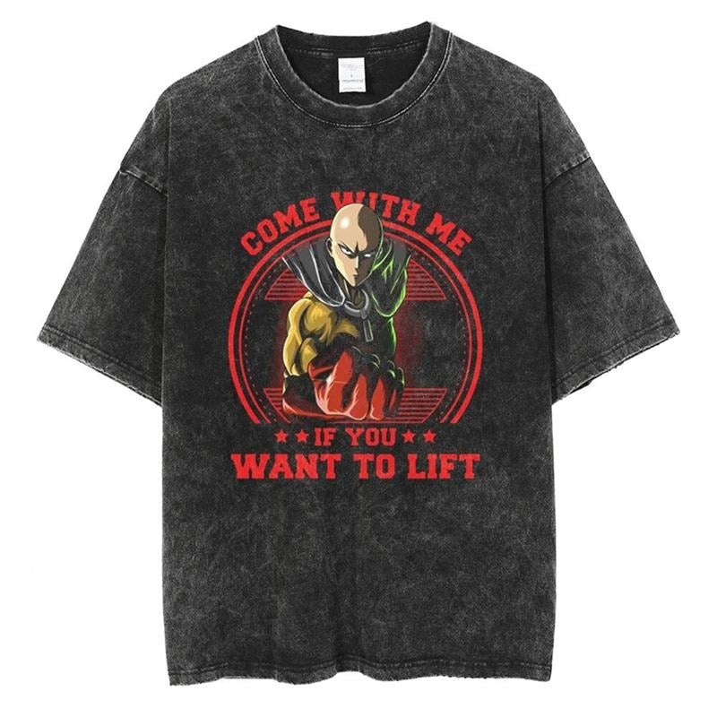 [ Mineral Wash ] Saitama Gym Vintage Shirt Anime Fan Lovers Streetwear & Washed Gym Shirt T-Shirts, Hoodie, Sweatshirt - T-Shirt, Sweatshirt, Hoodie