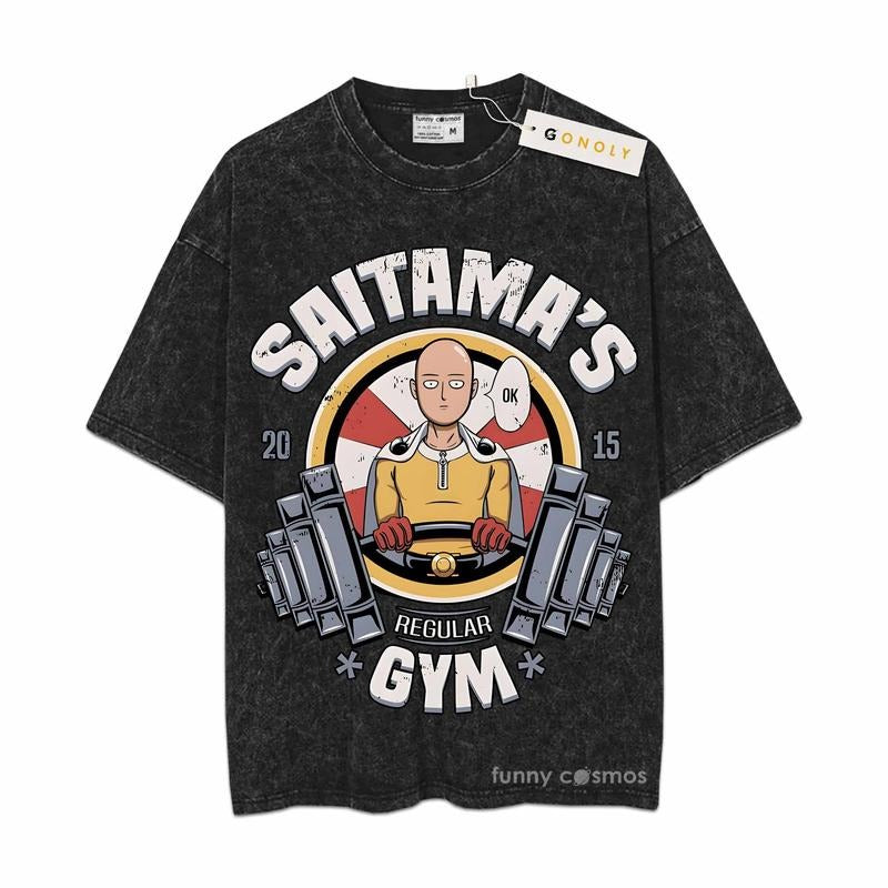 [ Mineral Wash ] Saitama'S 2015 Regula Gym Vintage Shirt Anime Fan Lovers Streetwear & Washed Gym Shirt T-Shirts, Hoodie, Sweatshirt - T-Shirt, Sweatshirt, Hoodie