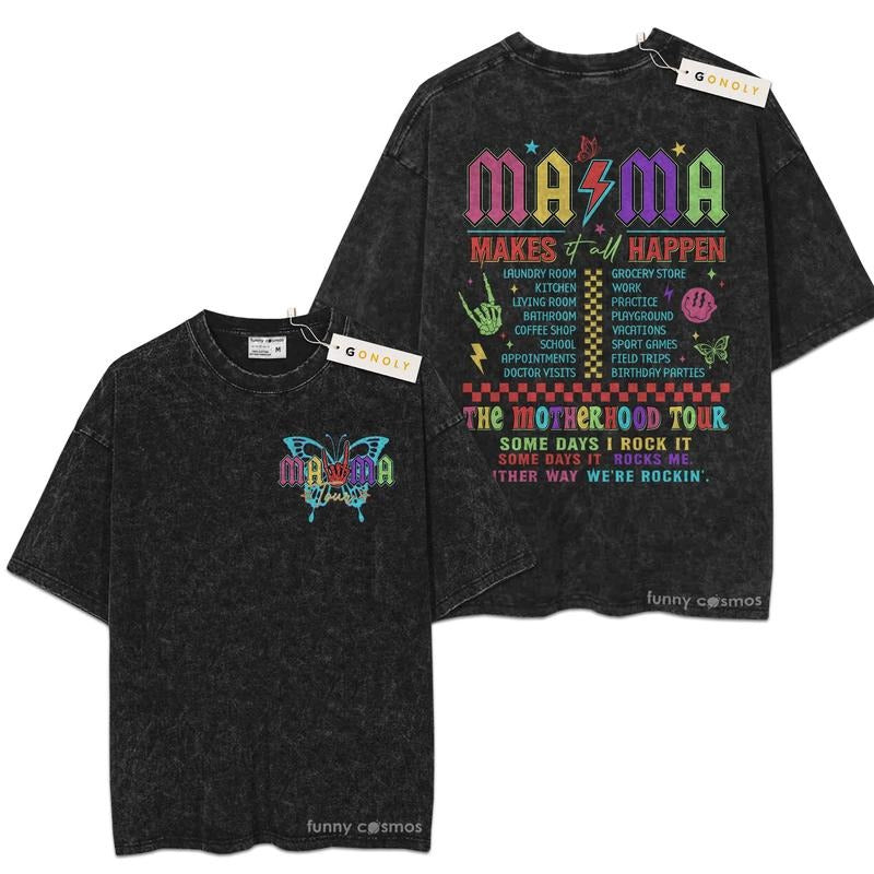 [ Mineral Wash ] Motherhood Tour Mom Shirt Some Days I Rock Washed Shirt T-Shirts, Hoodie, Sweatshirt - T-Shirt, Sweatshirt, Hoodie