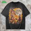 [ Mineral Wash ] Wild Horse Vintage Ed Fire Stallion Moonlit Grunge Western Horse Lovers & Spirit Animal Washed T-Shirts, Hoodie, Sweatshirt - T-Shirt, Sweatshirt, Hoodie