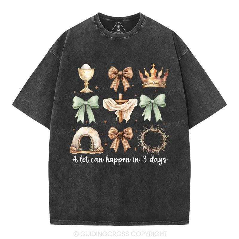 [Mineral Wash Shirt] Lot Can Happy 3 Days Christian Washed Shirt Jesus Shirt Casual T-Shirts, Hoodie, Sweatshirt - T-Shirt, Sweatshirt, Hoodie