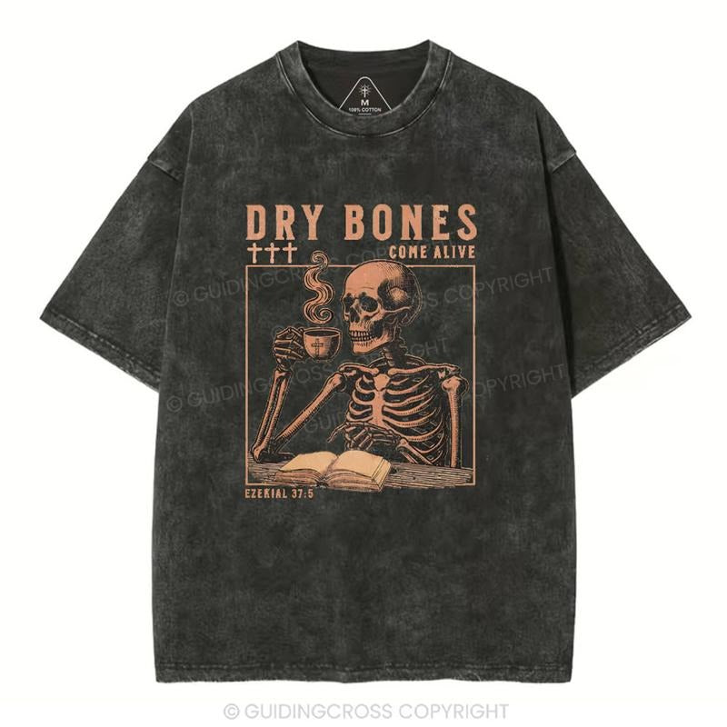 [Mineral Wash Shirt] Dry Bones Come Alive Christian Washed Shirt Jesus Shirt Casual T-Shirts, Hoodie, Sweatshirt - T-Shirt, Sweatshirt, Hoodie