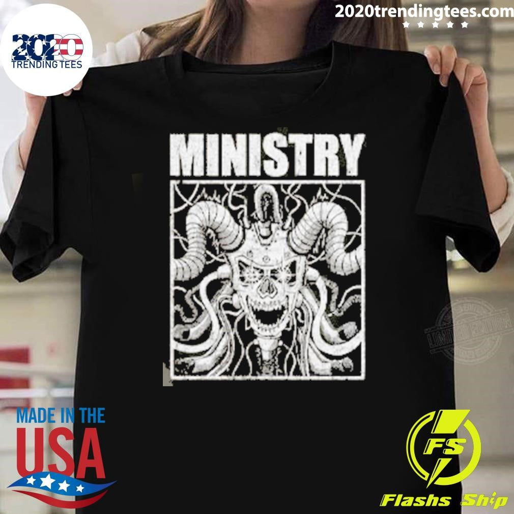Ministry Machine Skull Shirt Unisex T-shirt, Sweatshirt, Hoodie, Long Sleeve Tee - T-Shirt, Sweatshirt, Hoodie