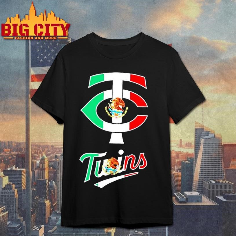 Minnesota Twins Baseball X Mexican Flag Shirt Unisex T-shirt, Sweatshirt, Hoodie, Long Sleeve Tee - T-Shirt, Sweatshirt, Hoodie
