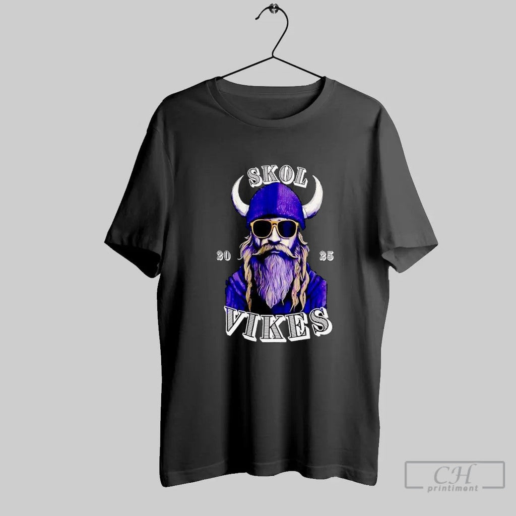 Minnesota Vikings Skol Vikes 2025 T Shirt Unisex T-shirt, Sweatshirt, Hoodie, Long Sleeve Tee - T-Shirt, Sweatshirt, Hoodie