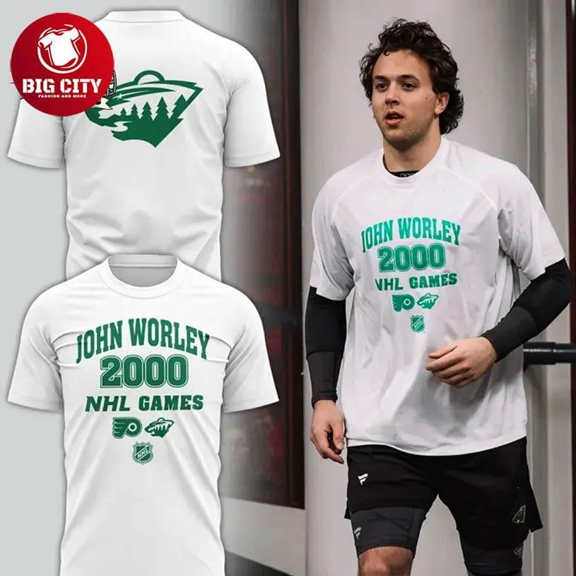 Minnesota Wild John Worley 2000 NHL Games Two Sided Shirt Unisex T-shirt, Sweatshirt, Hoodie, Long Sleeve Tee - T-Shirt, Sweatshirt, Hoodie